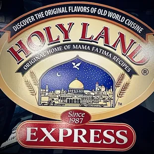 a close up of a sign