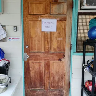 Enter through this door