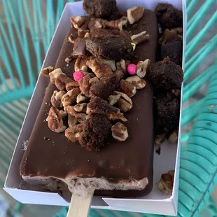 Ferro Chocolate dipped with brownies and pecans