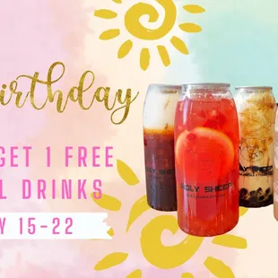 Come celebrate with us from Friday 7/15 through 7/22!!! New Cup Look!