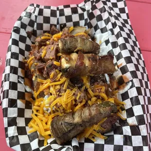 Holy grail with Texas twinkies baked potato