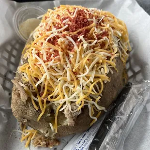 Bbq pork loaded potato