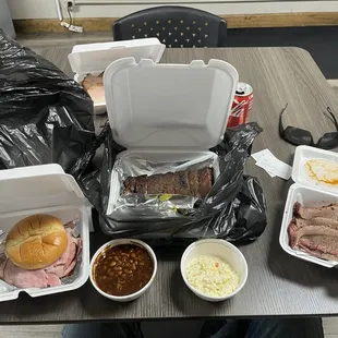 Ham Sandwich, Ribs, Brisket