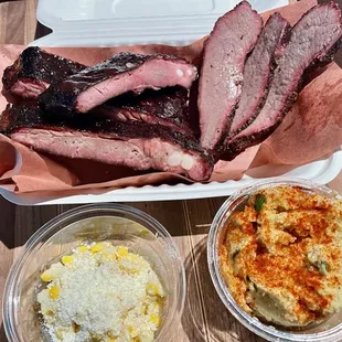 Pork Ribs and Brisket