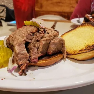 Half Pound Brisket Sandwich.