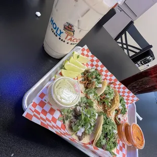 PASTOR LOADED STREET TACO (Grilled Peppers Included) FAJITA STEAK LOADED STREET TACO (Grilled Peppers Included) EXTRA LARGE HORCHATA 32 Oz