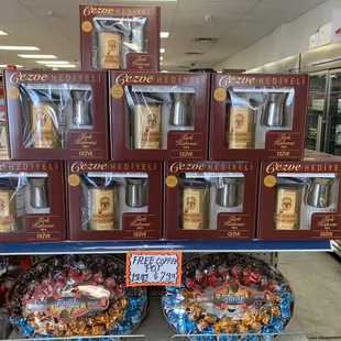 a display of chocolates