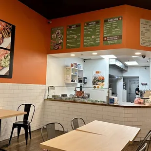 the interior of the restaurant