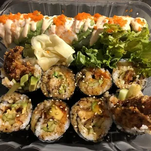 J202. Honey Maki and J212. Spider Roll