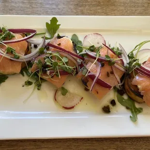 Smoke Salmon Crostini