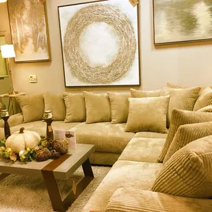 We have the best comfy sectional selection in town.