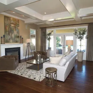 We stage! Come talk to us about staging your home to sell.