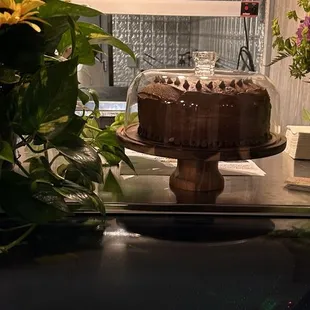 Dessert display case at entry