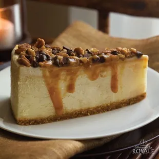 Turtle Cheesecake Slice.