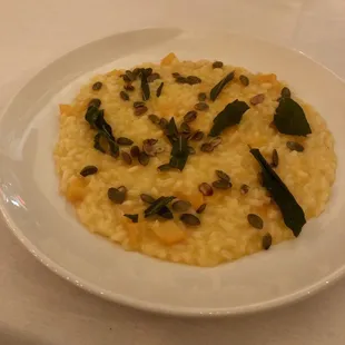 butternut squash risotto with pine nuts and crispy sage so amazing
