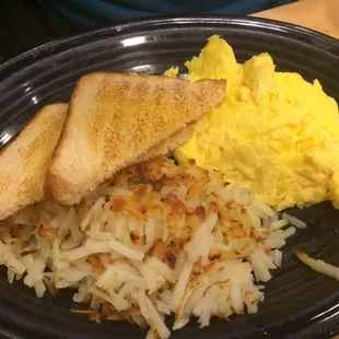 $0.49 2 egg breakfast with scrambled eggs and toast.