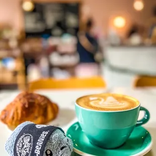 Sea Salted Caramel Latte, Ham Cheese Croissant, Makana-san (my adopted monk seal - thanks sweet Kyra:))