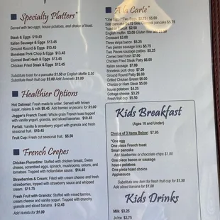 Louisville menu