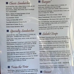 Louisville menu