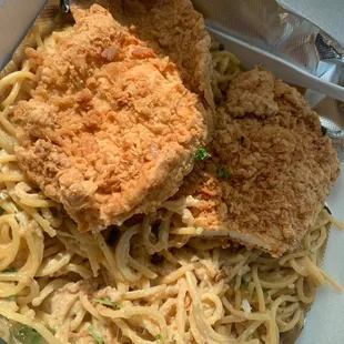 Crispy Chicken Alfredo