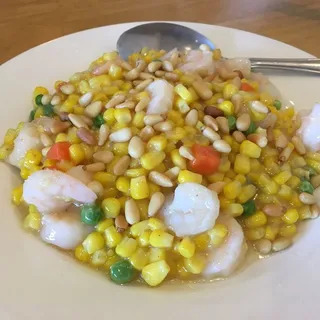 C15. Shrimp with Pine Nuts and Corns /