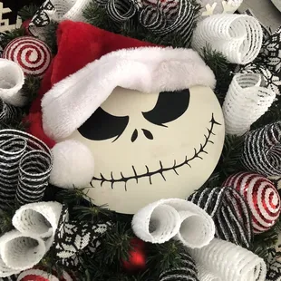 Jack Christmas wreath, vintage reindeer wreath, snowman wreath, gnomes swag,