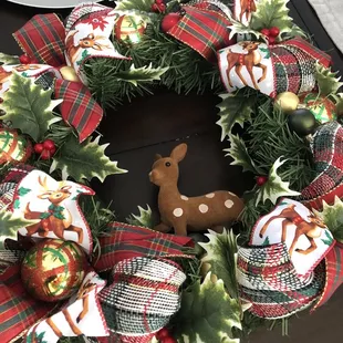 Vintage reindeer wreath
