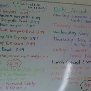 Menu Oct 2010