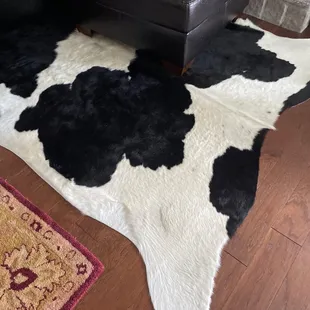 Beautiful genuine calfskin rug