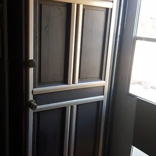 Designed back door to accent the wood floor, another great project.