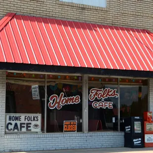 the front of the building