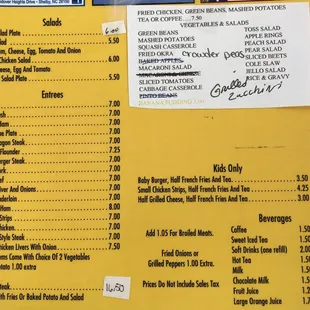 Another pic with different sides listed.