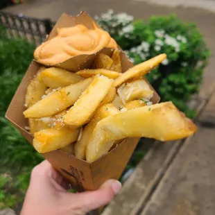 Truffle fries and chipotle ranch
