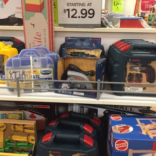 Adorable tool sets for boys are out for Christmas!! Tons of toys in their &quot;Toy Shop&quot; that kids love! Like my son! Hint! ;)