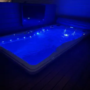 Swim Spa at night