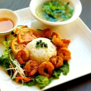 24. Grilled Shrimp Rice Plate