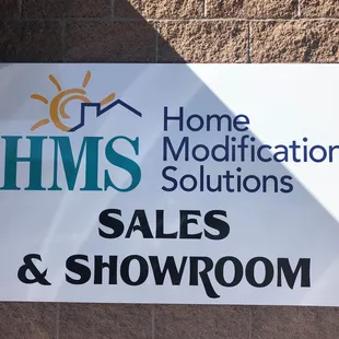 sign for sales and showroom