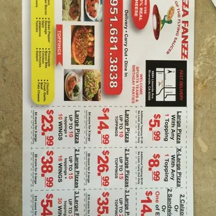 the price of pizza