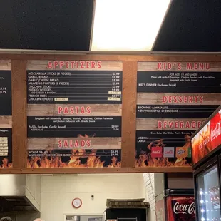 Menu from Feb 2020