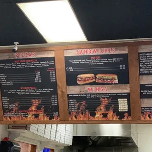 Menu from Feb 2020