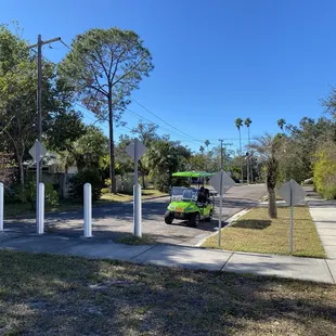 Nearby golf cart parking