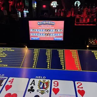 playing cards on a casino table