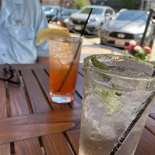 Piano peach punch and garden spritz