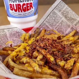 a basket of french fries