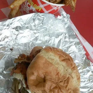 Smokehouse Double with Cajun fries