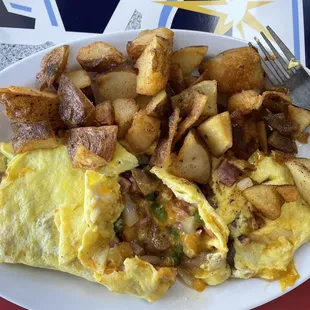 RBI w/ ham, cheddar and veggies