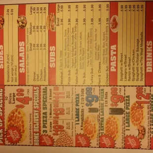 Menu as of 8/18/14.