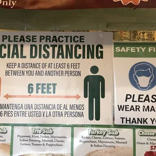 Social distancing and face mask required in this business.