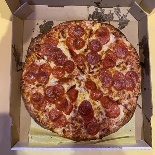 Pizza with extra pepperoni