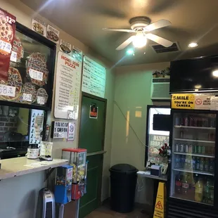 Inside area as you walk in. Easy to wait your turn during COVID as there is a ramp/walkway outside.